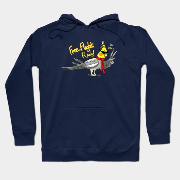 Free-Flight Ready Cockatiel Hoodie by SkyeElizabeth